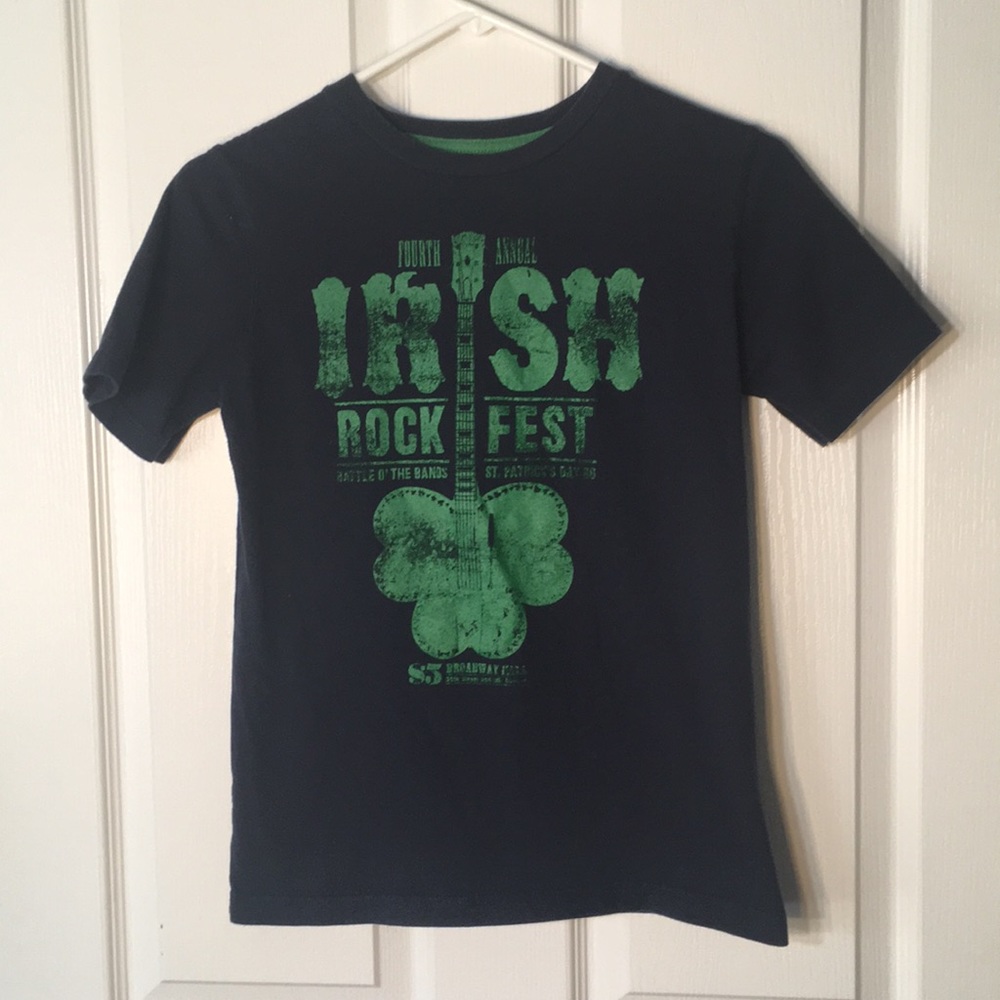 Gap Boys Navy Irish Rock Fest T Shirt, Medium 8